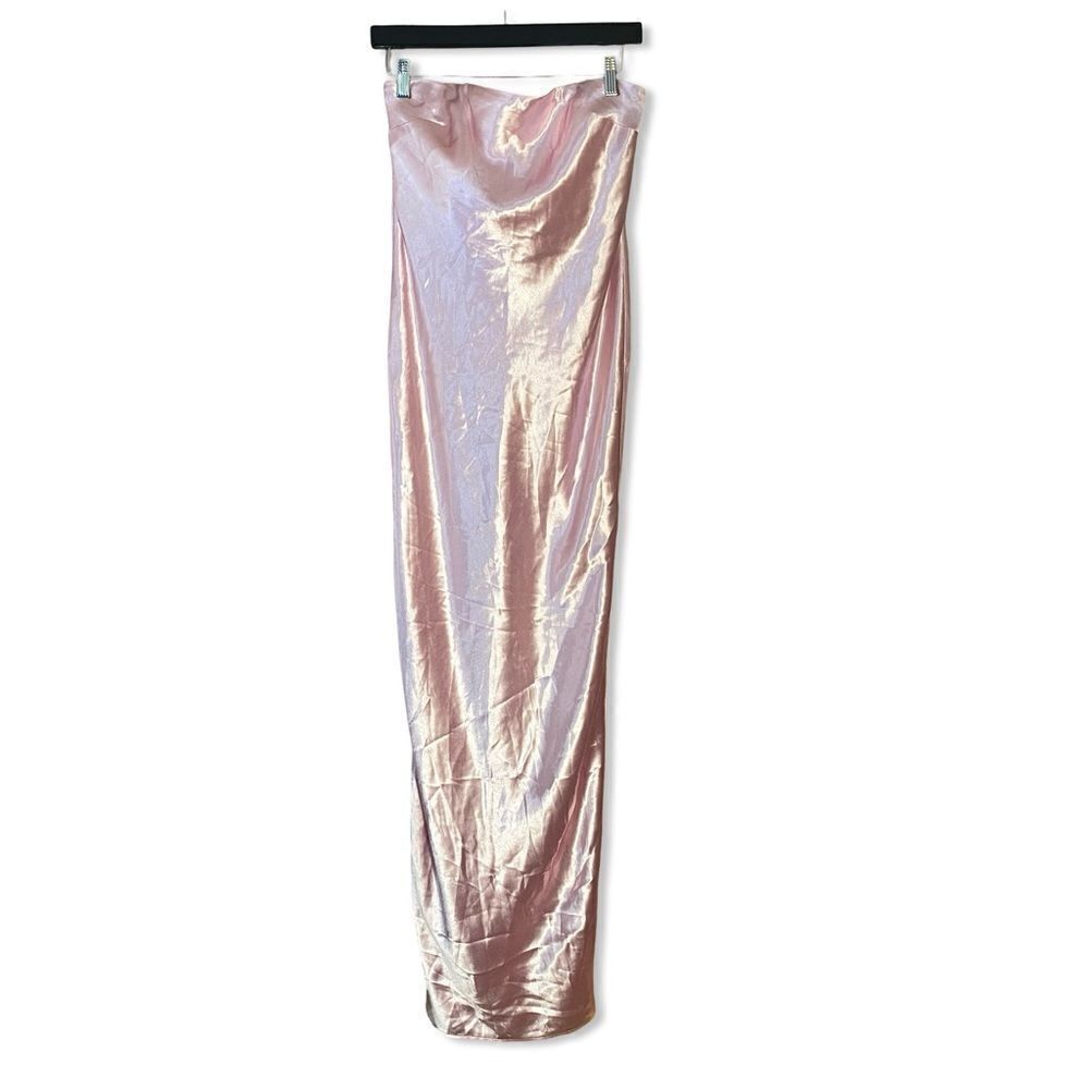 Lovers + Friends Satin Strapless Maxi Dress in Light Pink - Picture 2 of 11